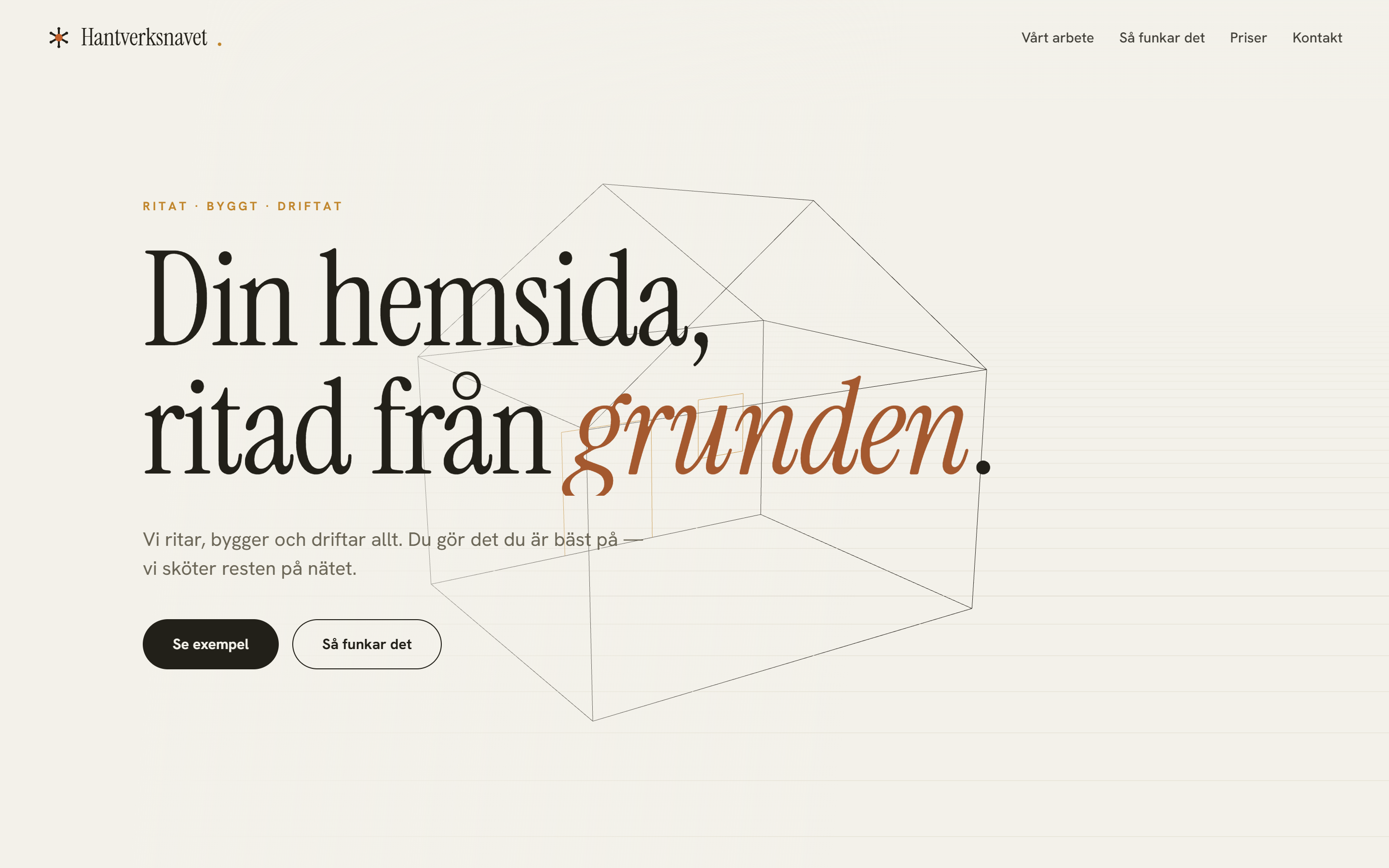 3D-experiment: Din hemsida, ritad från grunden.