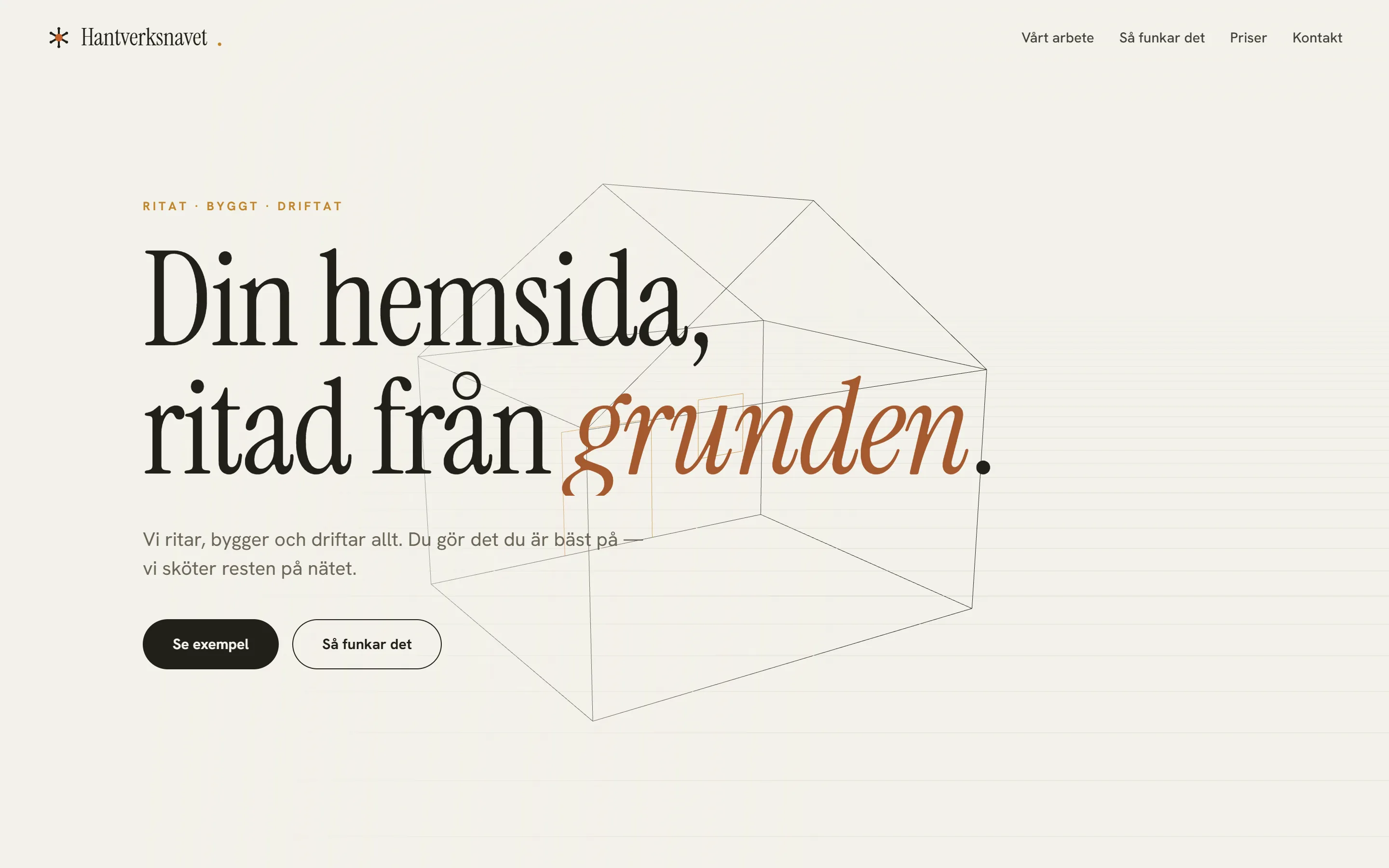 3D-experiment: Din hemsida, ritad från grunden.