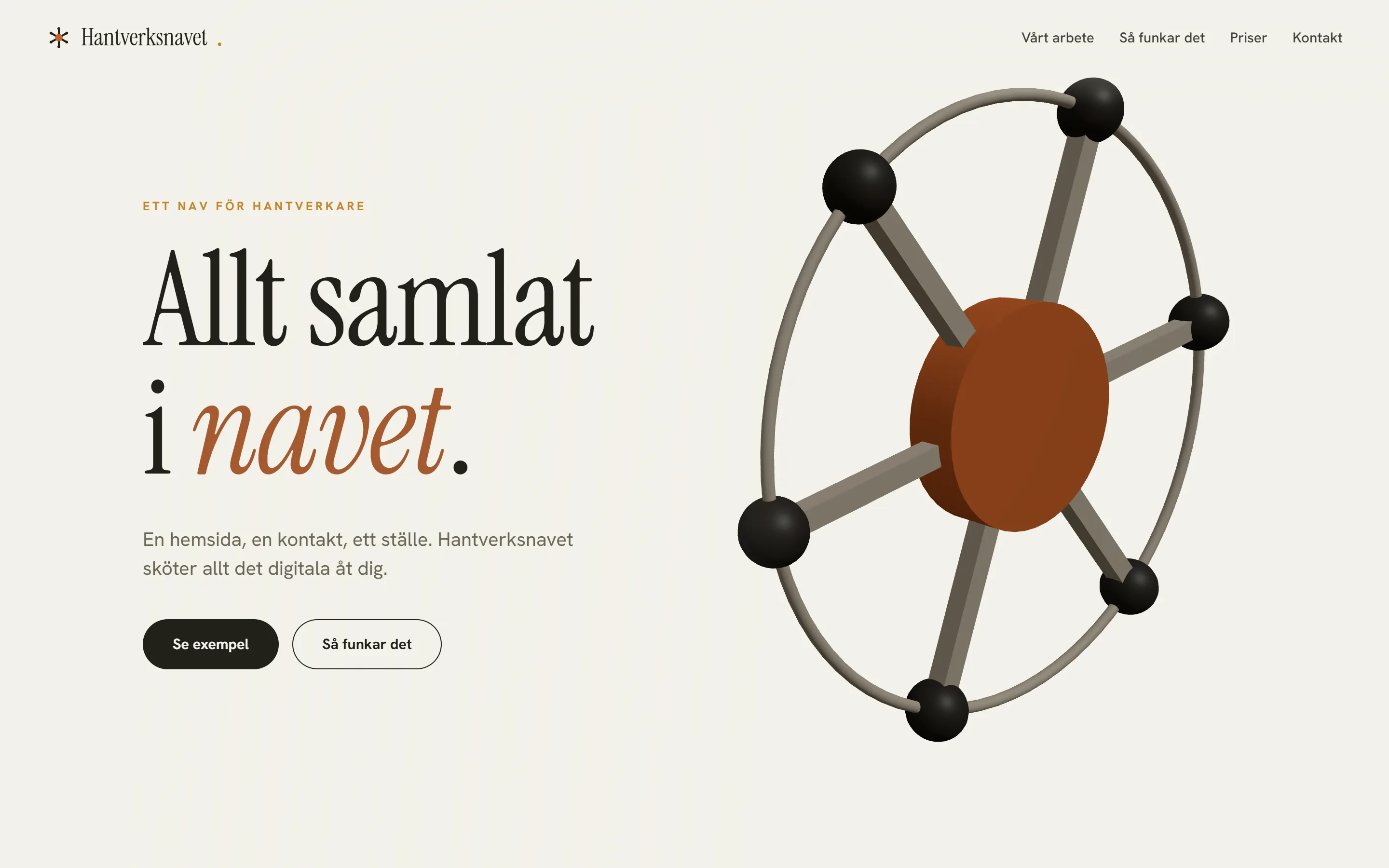 3D-experiment: Allt samlat i navet.