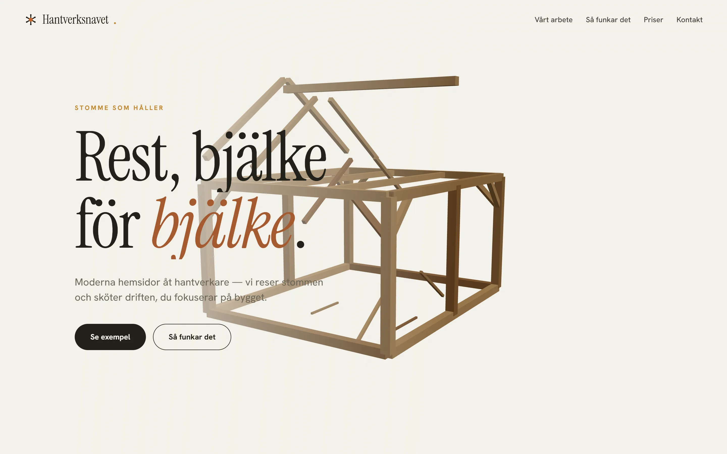 3D-experiment: En hemsida med stadig stomme.