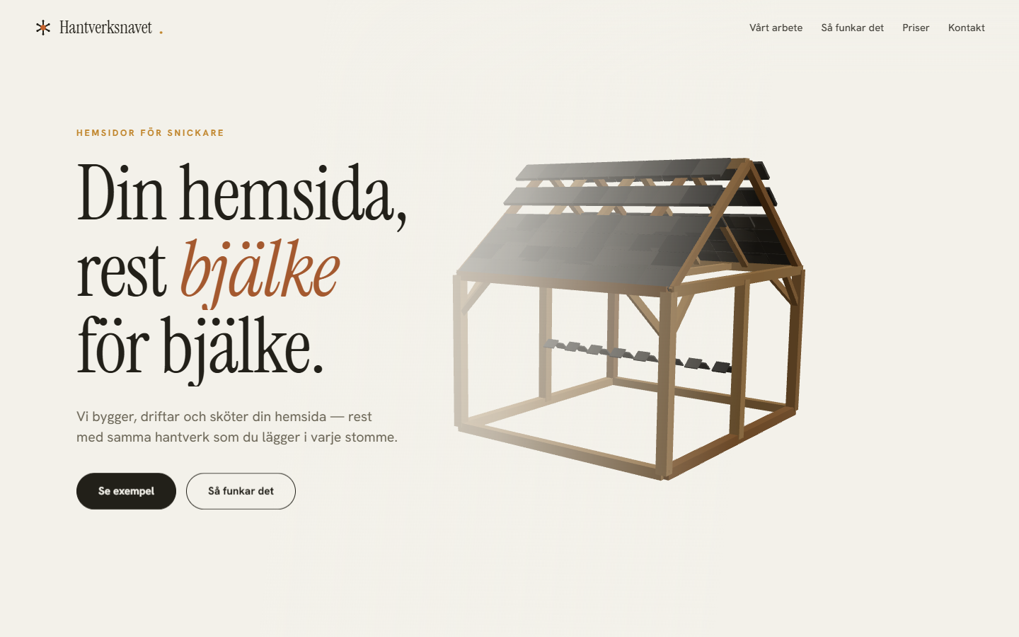 Example website for a carpenter
